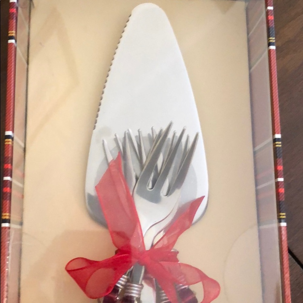 Cake serving set, hand crafted tableware - Picture 2 of 3